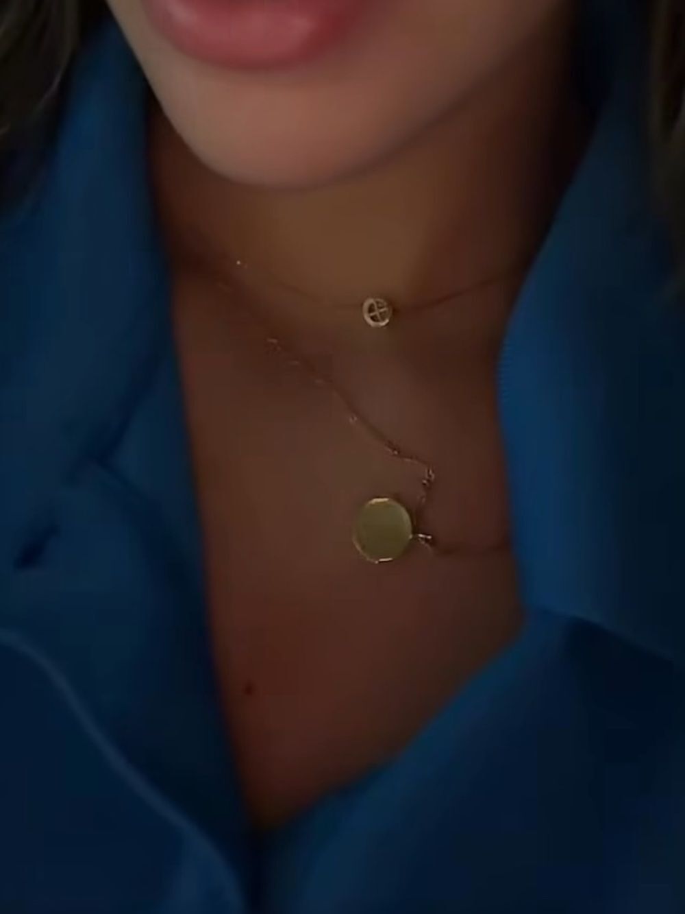 Gold Greek Pendant Necklace